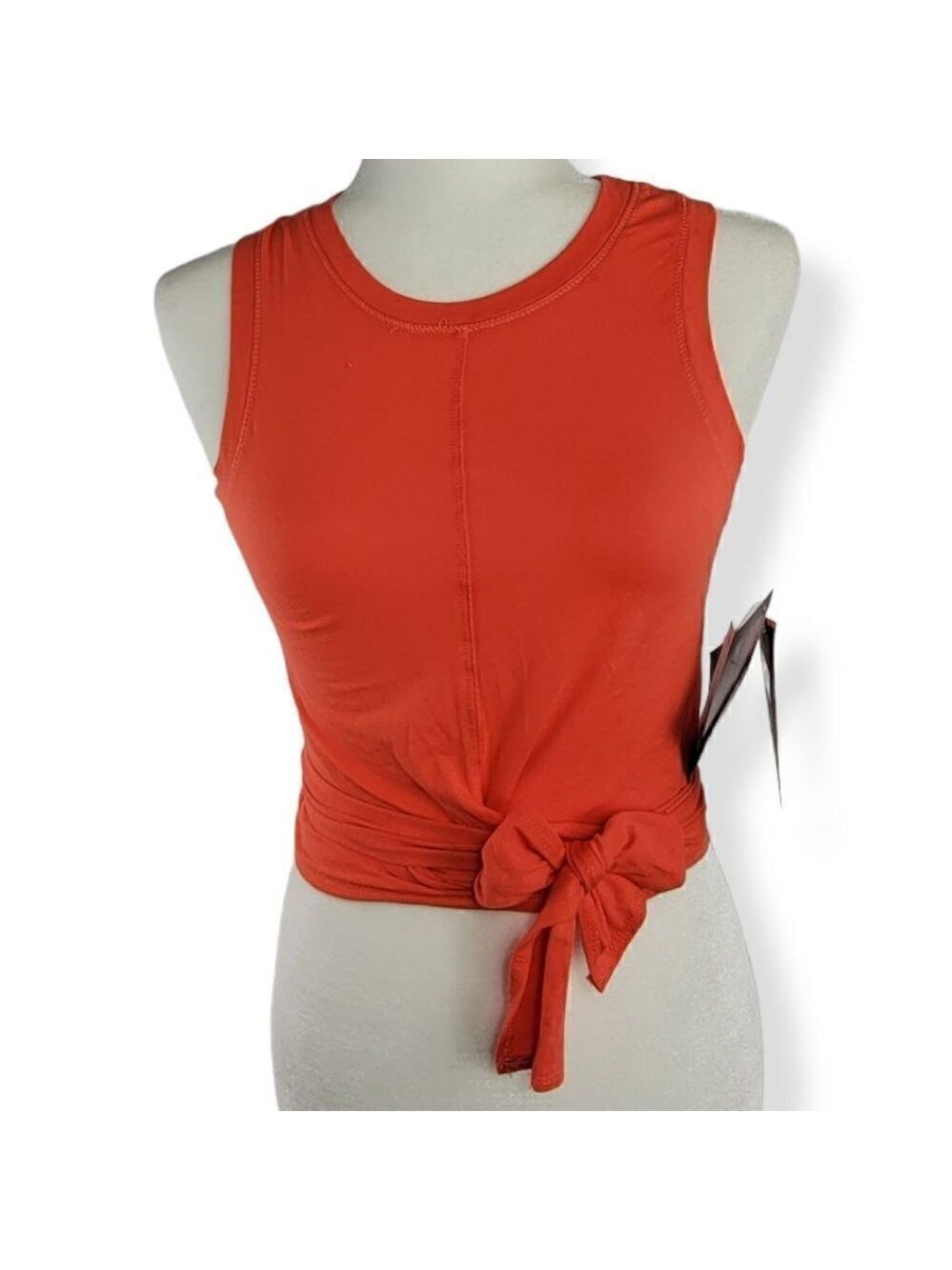 J.Dow Fitness Orange Crisscross tie tanktop XS - Picture 2 of 6